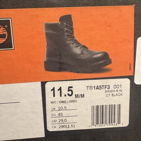 Timberland Pro Mens Sawhorse Comp Toe Work Boots Black Size 11.5 M